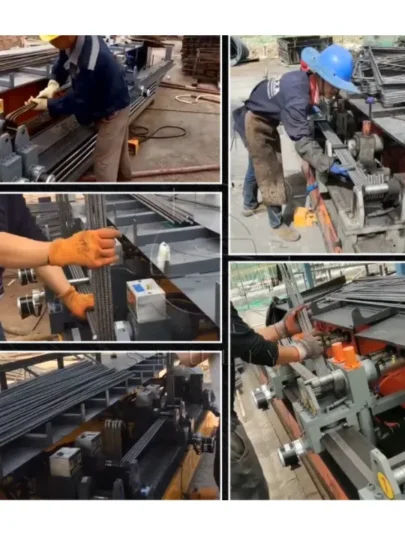 Factory operation of rebar stirrup bending machine