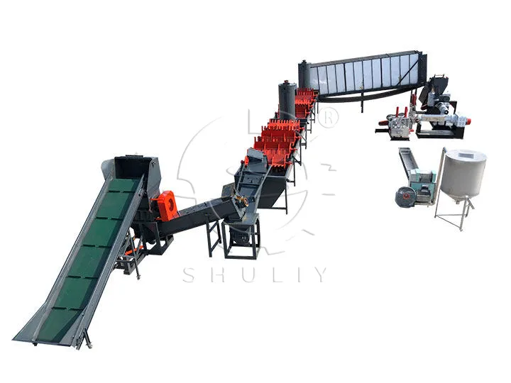 plastic recycling granulating line