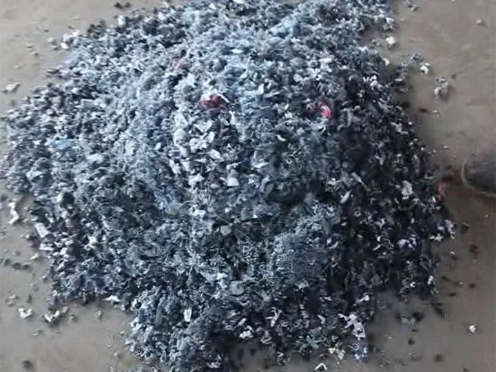 cut fiber pieces