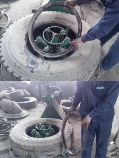 tire sidewall cutter working process