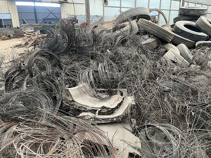 steel wires removed by tire debeader